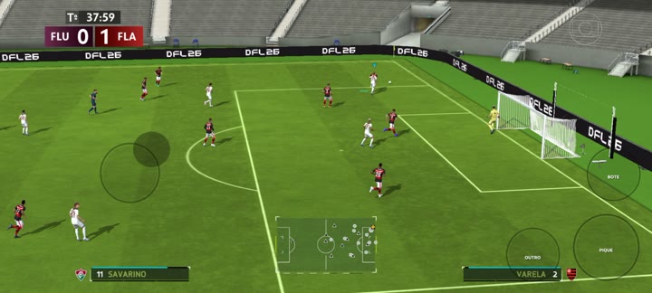Placar da partida no estádio